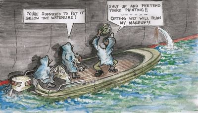 What sort of saboteurs attach limpet mines above a ship's waterline?